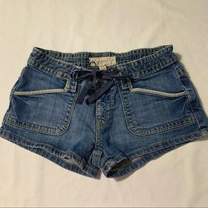 Aeropostale drawstring waist denim summer shorts